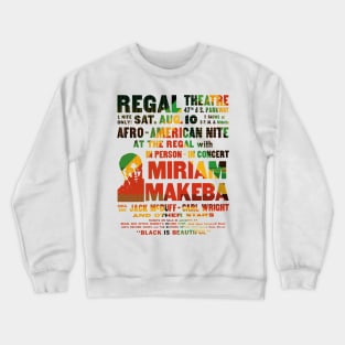 miriam makeba concert graphic Crewneck Sweatshirt